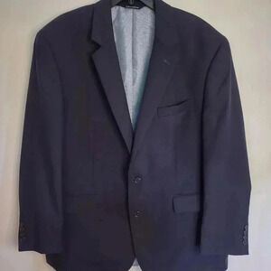 Croft and Barrow Men's Suit Jacket Classic Fit Sz 46R Blazer Navy Blue